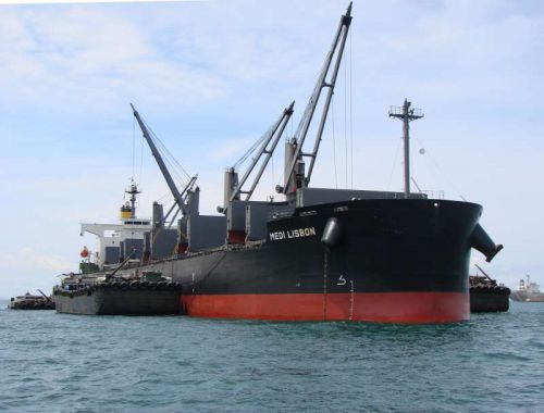 Has the Irish ship Medi Libson been seized at the port of Kribi?