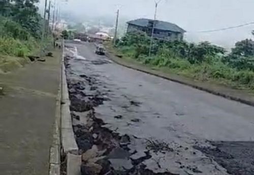 Road damaged less than a year after pavement causes anger in Limbe
