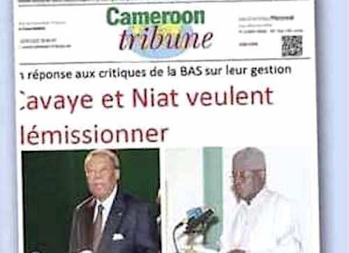 Non, cette Une de Cameroon Tribune n’est pas vraie