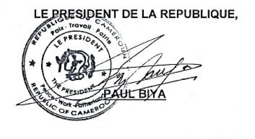 Yes, the constitution allows the president of the republic to delegate his signature to the general secretary of the presidency